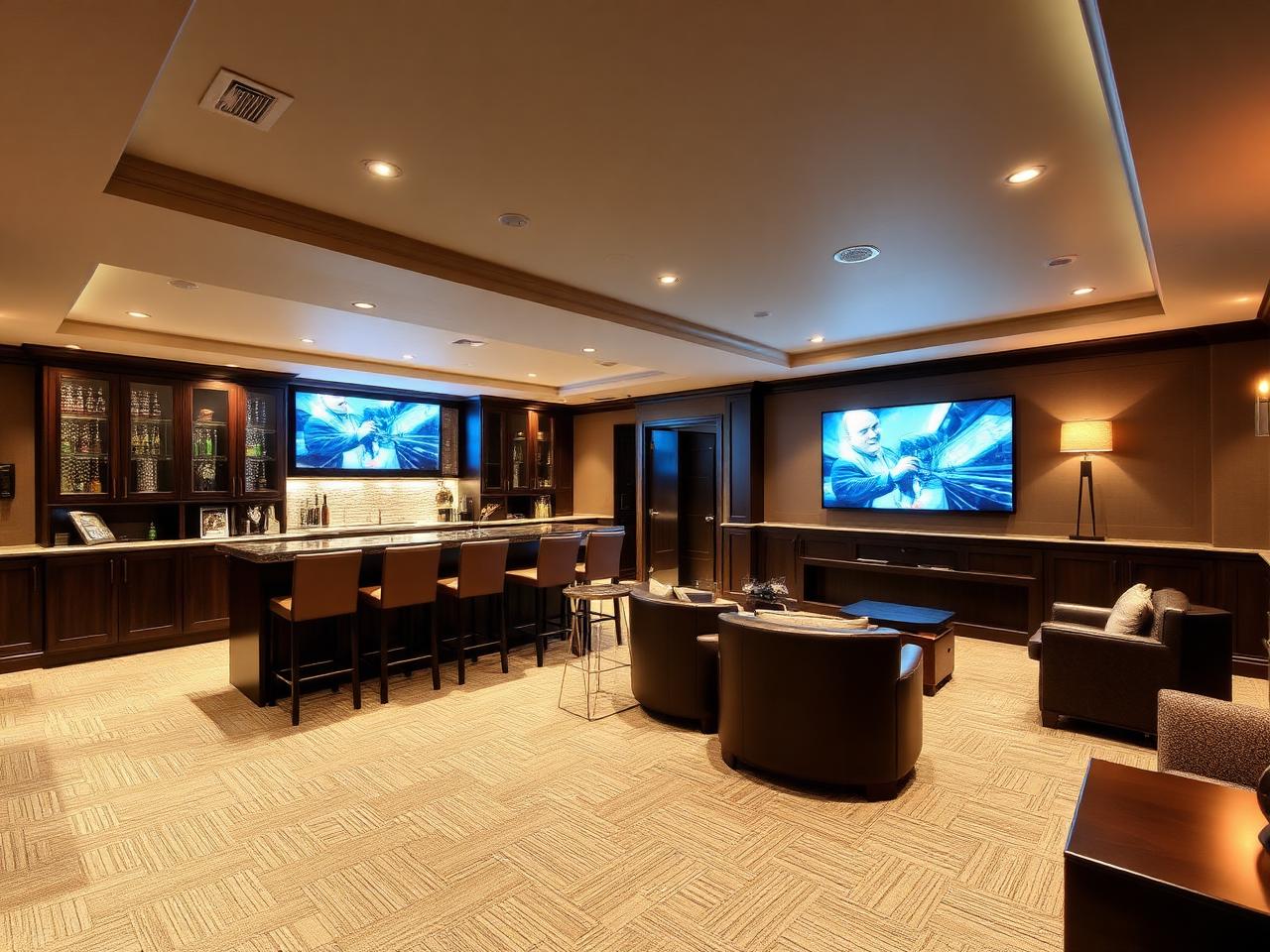 Luxury Entertainment Basement